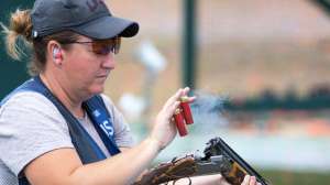 Kim Rhode Winchester Legend Award on range