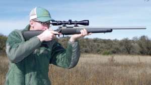 Thompson Center Venture predator rifle in field Photo Scott Mayer