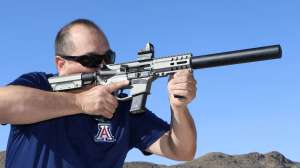 CMMG Banshee Shooting the Banshee SBR in 45 ACP is just plain fun Its also accurate and reliable Photo by Warren Berg 190104 102911