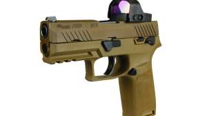 Sig Sauer P320 M18 handgun with Sig Romeo red dot optic